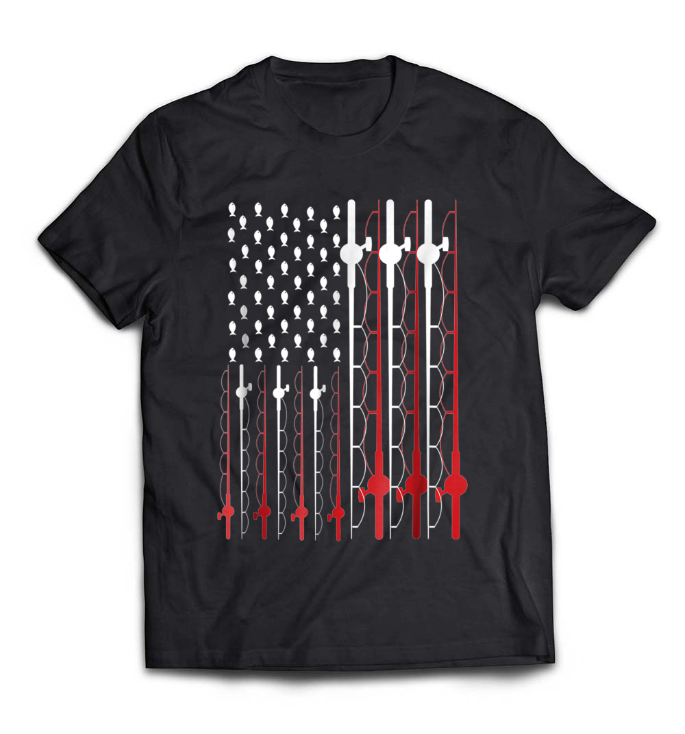 Fishing Shirt: Funny American Flag Fishing T-Shirt – A Perfect Blend of Patriotism and Humor